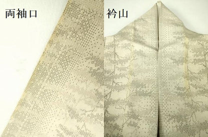 平和屋着物＊夏物 本塩沢 夏塩沢 伝統工芸士 西川治郎 粋渋庵 風景文 証紙付き 正絹 逸品 DABE1411op