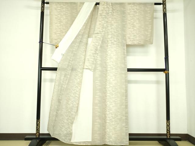 平和屋着物＊夏物 本塩沢 夏塩沢 伝統工芸士 西川治郎 粋渋庵 風景文 証紙付き 正絹 逸品 DABE1411op