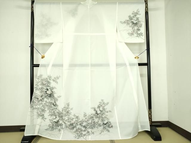 平和屋着物＊夏物 訪問着 絽 草花 金彩 洗える着物 未使用 DABE1416op