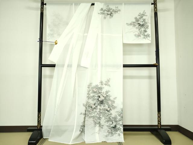 平和屋着物＊夏物 訪問着 絽 草花 金彩 洗える着物 未使用 DABE1416op