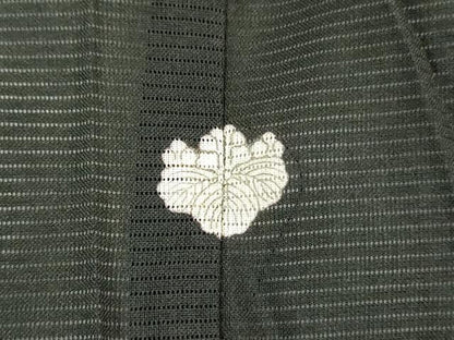 平和屋着物＊夏物 黒留袖 絽 刺繍 飛鶴花文 金糸 洗える着物 DABE1418op