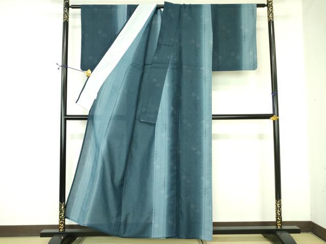 平和屋着物＊夏物　小紋　縦絽　舞花　洗える着物　DABE1419op 平和屋着物＊夏物 小紋 縦絽 舞花 洗える着物 DABE1419op