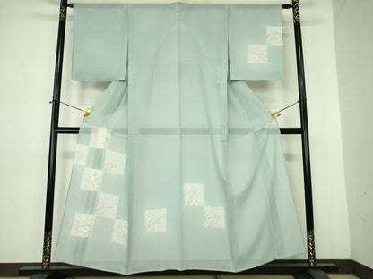 平和屋着物＊夏物 訪問着 絽 駒刺繍 色紙芝文 正絹 逸品 未使用 DABE1421op