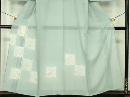 平和屋着物＊夏物 訪問着 絽 駒刺繍 色紙芝文 正絹 逸品 未使用 DABE1421op