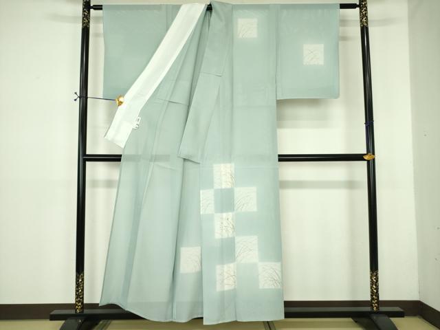 平和屋着物＊夏物 訪問着 絽 駒刺繍 色紙芝文 正絹 逸品 未使用 DABE1421op