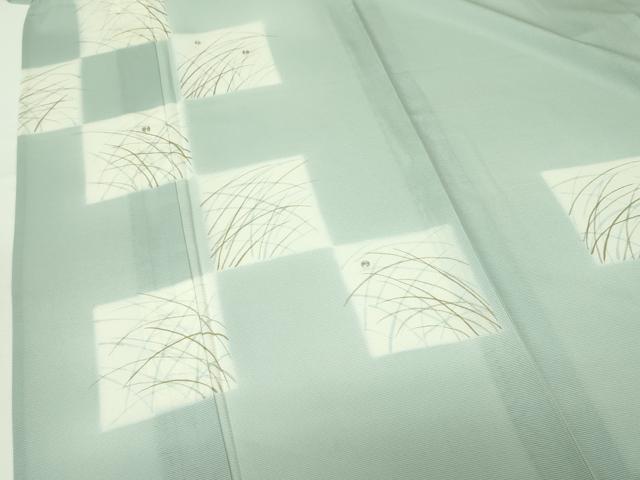 平和屋着物＊夏物 訪問着 絽 駒刺繍 色紙芝文 正絹 逸品 未使用 DABE1421op