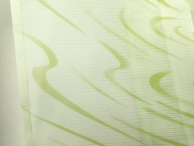 平和屋着物＊夏物 訪問着 絽 手描き 枝楓文 銀彩 洗える着物 DABE1422op