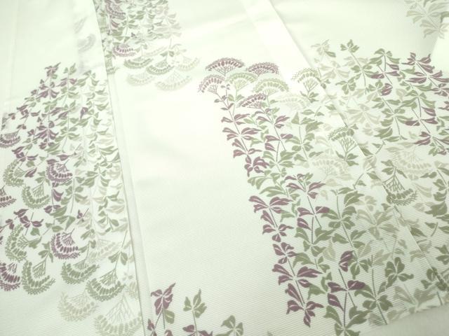 平和屋着物＊夏物 小紋 絽 草花 洗える着物 DABE1427op