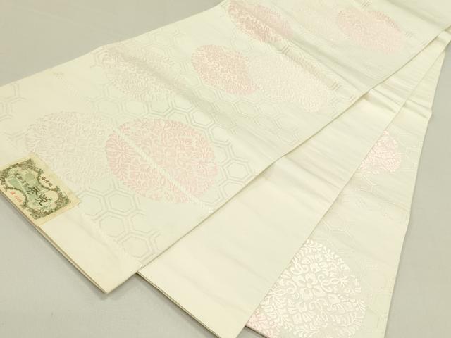 平和屋着物●西陣　美術工芸　秀悦　六通柄袋帯　唐織　亀甲華文　銀糸　証紙付・共箱付き　正絹　逸品　DABE1433op