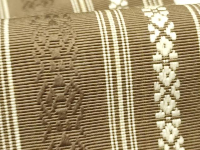 平和屋着物●男性　本場筑前博多織　角帯　献上　正絹　逸品　DABE1439op