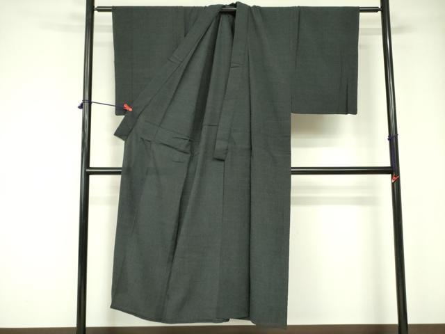 平和屋着物▽男性　本塩沢　単衣　130亀甲　総詰め　正絹　逸品　DABE1463op