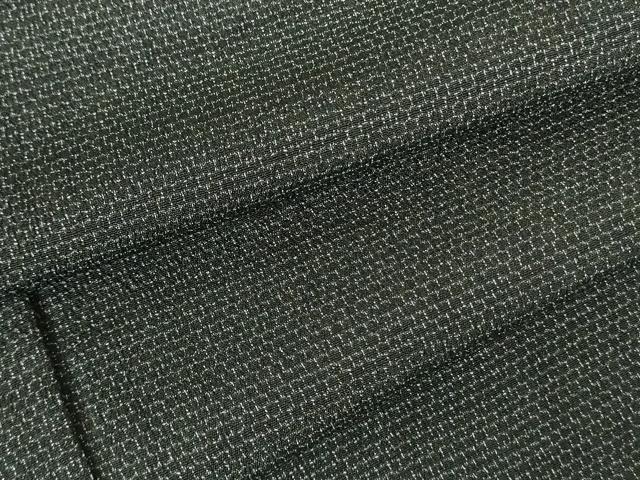 平和屋着物▽男性　本塩沢　単衣　130亀甲　総詰め　正絹　逸品　DABE1463op