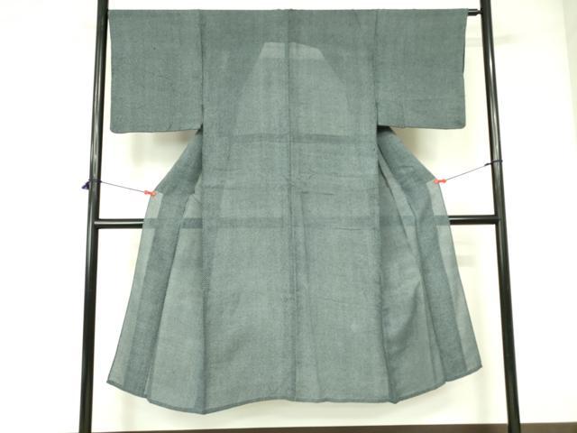 平和屋着物＊夏物 男性 お召 菱尽くし 正絹 逸品 DABE1464op