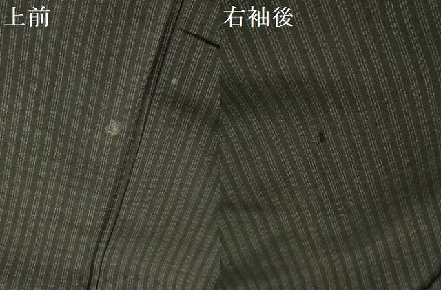 平和屋着物＊夏物 男性 紗紬 縞 正絹 逸品 DABE1467op