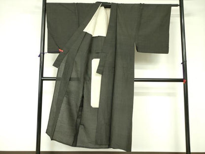 平和屋着物＊夏物 男性 紗紬 縞 正絹 逸品 DABE1467op