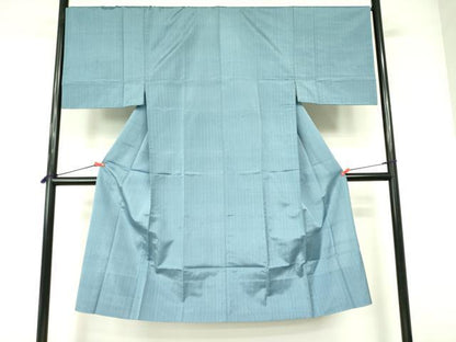 平和屋着物▽男性　紬　単衣　縞　正絹　逸品　DABE1470op