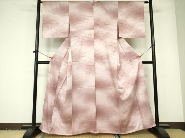 平和屋着物▽上質な小紋　単衣　芝文　暈し染め　正絹　逸品　DABE1475op 平和屋着物▽上質な小紋 単衣 芝文 暈し染め 正絹 逸品 DABE1475op