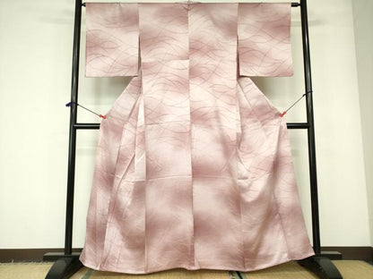 平和屋着物▽上質な小紋　単衣　芝文　暈し染め　正絹　逸品　DABE1475op