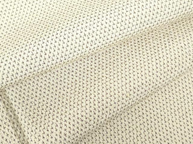 平和屋着物▽本塩沢　単衣　蚊絣　正絹　逸品　DABE1477op