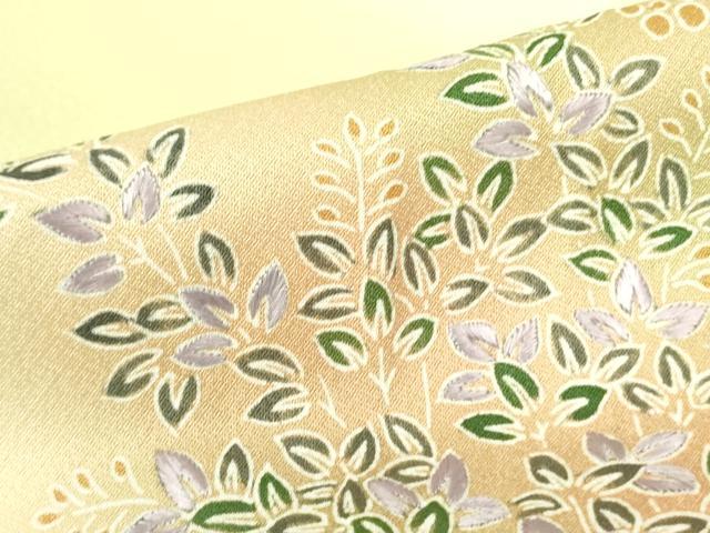 平和屋着物▽訪問着　単衣　草花文　暈し染め　正絹　逸品　DABE1482op
