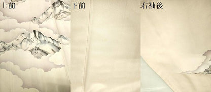 平和屋着物▽訪問着　単衣　手描き　風景文　正絹　逸品　DABE1484op