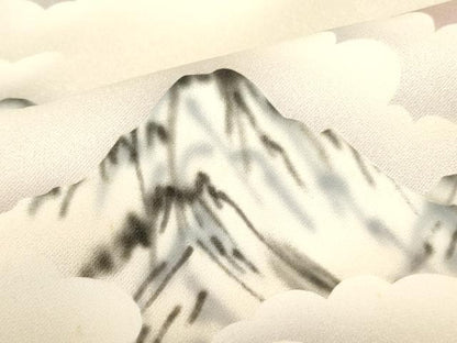 平和屋着物▽訪問着　単衣　手描き　風景文　正絹　逸品　DABE1484op