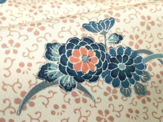 平和屋着物▽上質な小紋　単衣　風景花文　正絹　逸品　DABE1490op