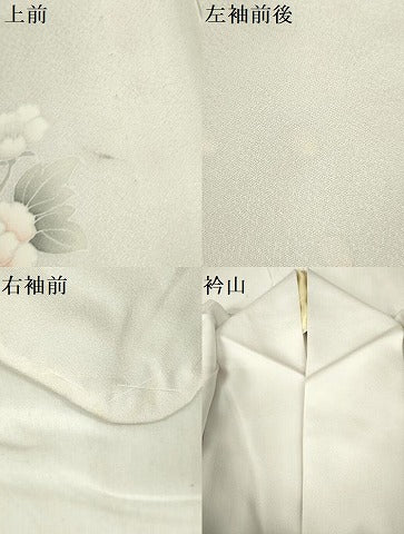 平和屋着物▽訪問着　単衣　芝花羽根文　暈し染め　正絹　逸品　DABE1492op