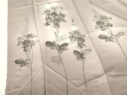 平和屋着物▽訪問着　単衣　手描き　芝花文　暈し染め　正絹　逸品　DABE1493op