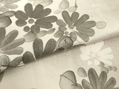 平和屋着物▽訪問着　単衣　手描き　芝花文　暈し染め　正絹　逸品　DABE1493op