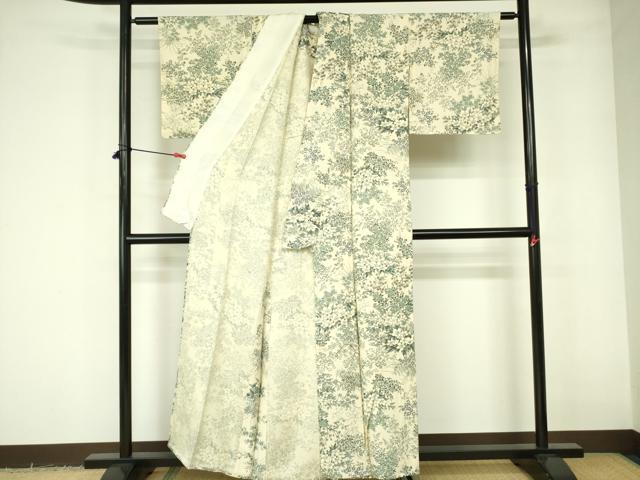 平和屋着物▽上質な小紋　単衣　芝花文　正絹　逸品　DABE1495op 平和屋着物▽上質な小紋 単衣 芝花文 正絹 逸品 DABE1495op - メルカリ