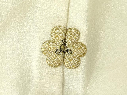 平和屋着物▽訪問着　単衣　刺繍　短冊花文　金彩　正絹　逸品　DABE1496op