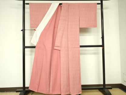 平和屋着物▽上質な小紋　単衣　立涌文　正絹　逸品　DABE1498op