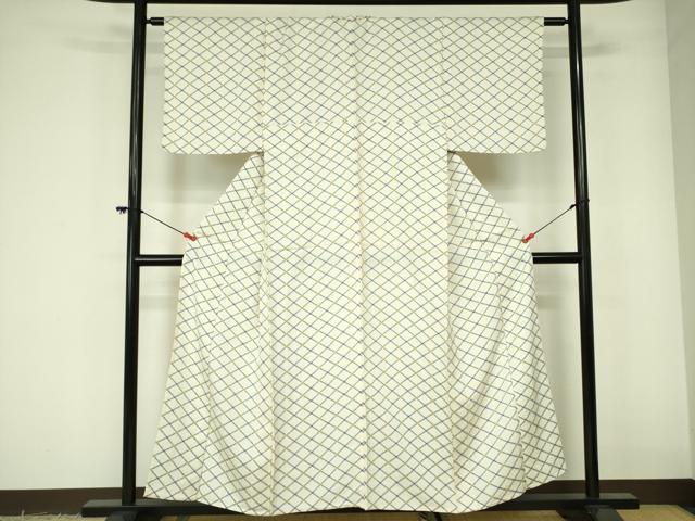 平和屋着物▽上質な小紋　単衣　菱文　正絹　逸品　DABE1500op 平和屋着物▽上質な小紋 単衣 菱文 正絹 逸品 DABE1500op - メルカリ