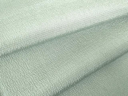 平和屋着物▽本塩沢　色無地　単衣　千草鼠色　正絹　逸品　DABE1503op