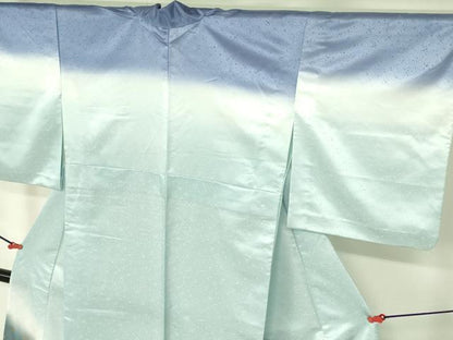平和屋着物▽訪問着　単衣　箔散らし　暈し染め　金彩　洗える着物　DABE1506op