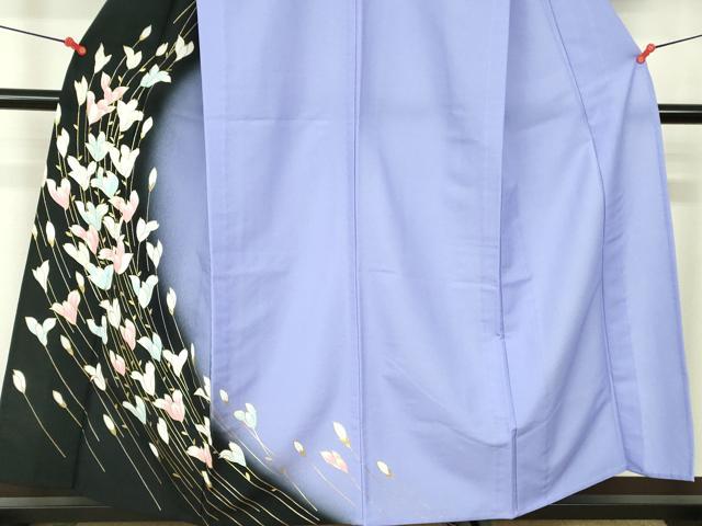 平和屋着物▽訪問着　単衣　草花文　暈し染め　金彩　洗える着物　DABE1507op