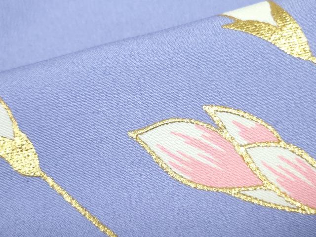 平和屋着物▽訪問着　単衣　草花文　暈し染め　金彩　洗える着物　DABE1507op