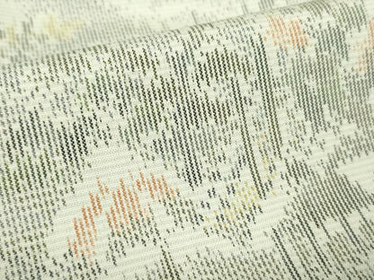 平和屋着物▽上質な紬　単衣　風景文　さが美扱い　正絹　逸品　DABE1510op
