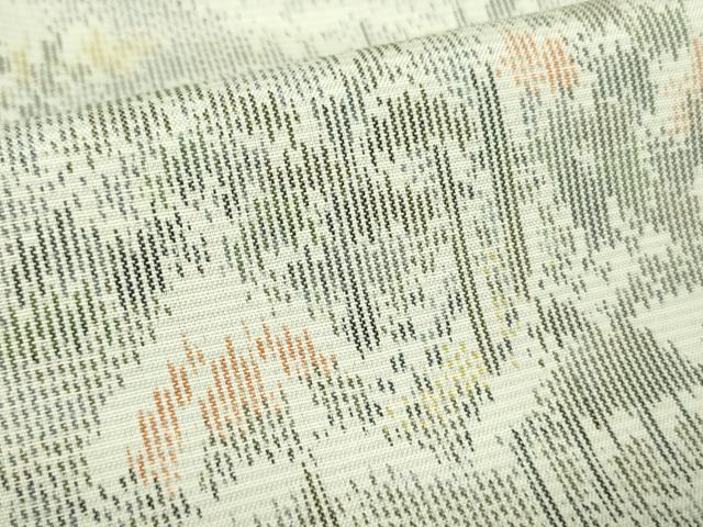 平和屋着物▽上質な紬　単衣　風景文　さが美扱い　正絹　逸品　DABE1510op