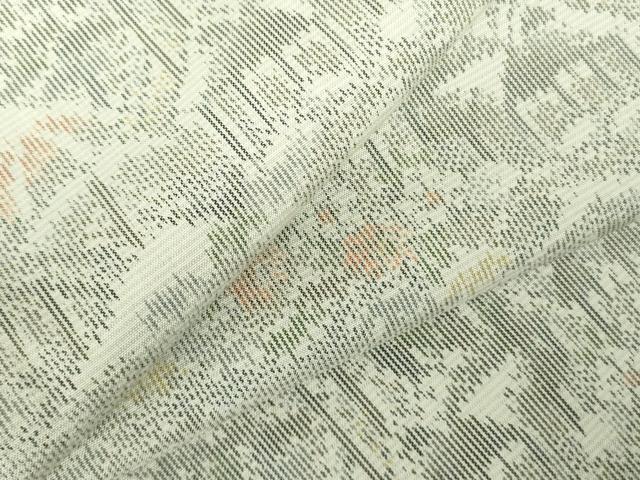 平和屋着物▽上質な紬　単衣　風景文　さが美扱い　正絹　逸品　DABE1510op