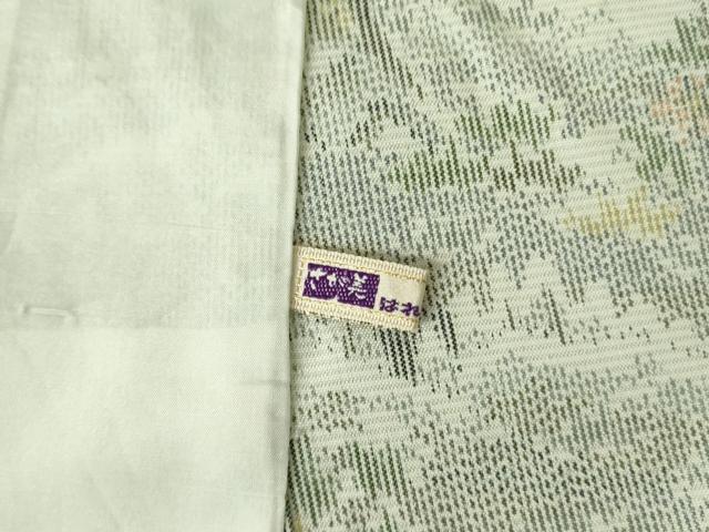 平和屋着物▽上質な紬　単衣　風景文　さが美扱い　正絹　逸品　DABE1510op