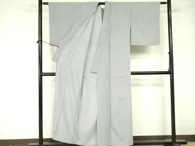 平和屋着物▽小紋　単衣　縞　洗える着物　DABE1516op