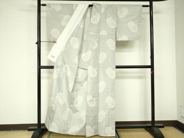 平和屋着物▽洗える最高級着物 ＜英＞はなぶさ謹製 小紋 単衣 鏡裏