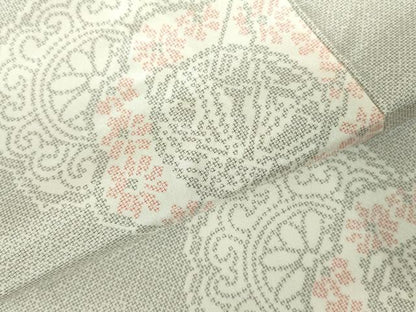 平和屋着物▽洗える最高級着物　＜英＞はなぶさ謹製　小紋　単衣　鏡裏花文　洗える着物　DABE1519op