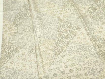 平和屋着物▽上質な小紋　単衣　草花文　正絹　逸品　DABE1521op