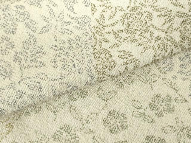 平和屋着物▽上質な小紋　単衣　草花文　正絹　逸品　DABE1521op 平和屋着物▽上質な小紋 単衣 草花文 正絹 逸品 DABE1521op