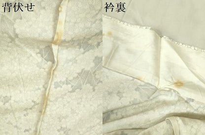 平和屋着物▽上質な小紋　単衣　枝梅文　正絹　逸品　DABE1522op