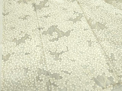 平和屋着物▽上質な小紋　単衣　枝梅文　正絹　逸品　DABE1522op