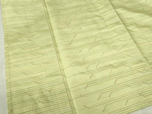 平和屋着物▽上質な紬　単衣　幾何学文様　正絹　逸品　未使用　DABE1525op
